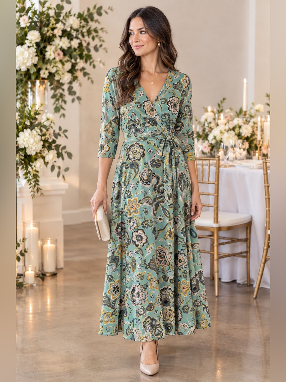 Autumn Wedding Guest Dress Allison Brittney Maxi Birthday Bohemian Shower